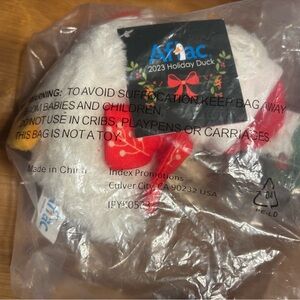 Holiday Duck Plush Toy - White and Red